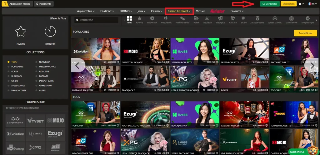 Aperçu des types de paris et des disciplines sportives